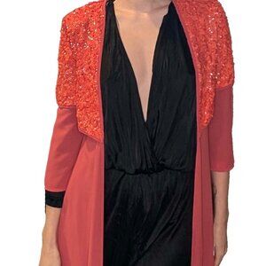 Sass & Bide Archival Sequin Duster Jacket – Cantaloupe – Size US 2 / AU 6